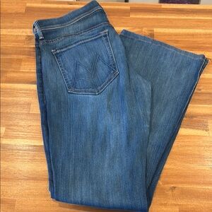 MOTHER Blue Straight Leg Jeans Classic Denim